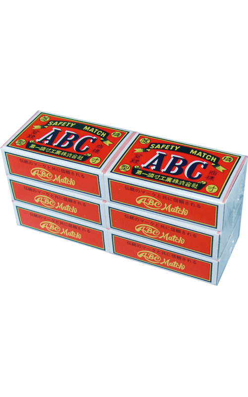 ＡＢＣ並型マッチ　 ６箱入　日本製